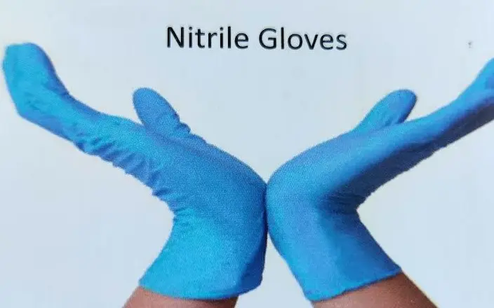 Nitrile Examination Gloves-(Blue)  (10 Boxes, X-LARGE)